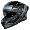 Studds Helios Effect Matt Black Gray N4 Full Face Helmet