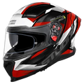 Studds Helios Effect Black White N2 Full Face Helmet
