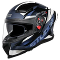 Studds Helios Effect Matt Black Blue N6 Full Face Helmet