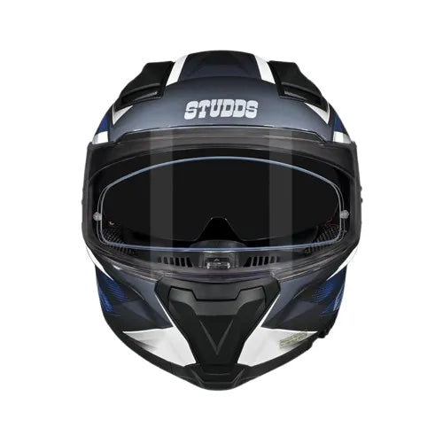 Studds Helios Effects Matt Black Blue N6 Full Face Helmet