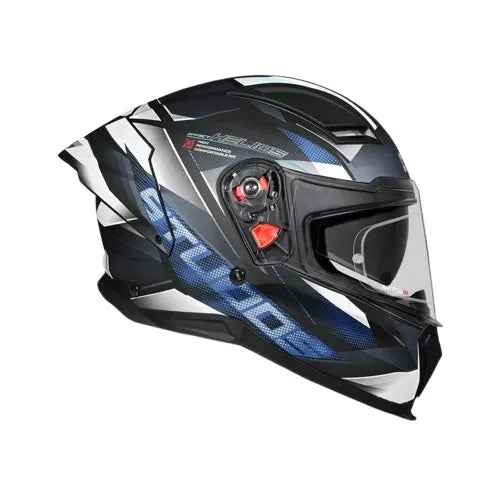 Studds Helios Effects Matt Black Blue N6 Full Face Helmet