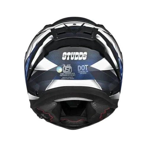 Studds Helios Effects Matt Black Blue N6 Full Face Helmet
