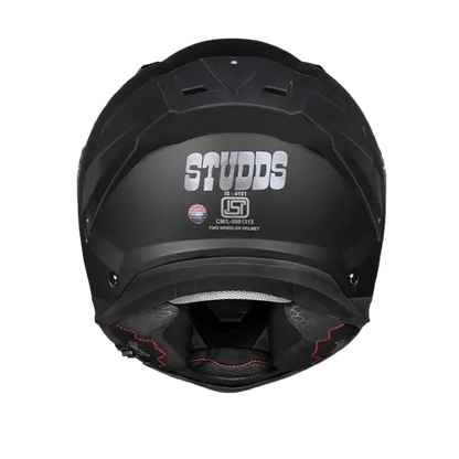 Studds Helios Matt Black Full Face Hemet