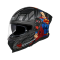 Studds Helios Superman Edition Black Blue Full Face Helmet