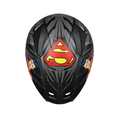 Studds Helios Superman Edition Black Blue Full Face Helmet