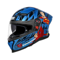 Studds Helios Superman Edition Blue Blue Full Face Helmet
