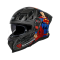 Studds Helios Superman Edition Gray Blue Full Face Helmet