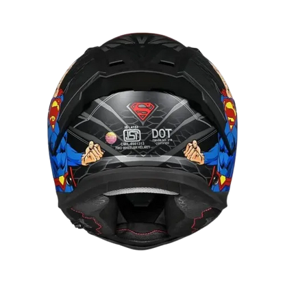 Studds Helios Superman Edition Matt Black Blue Full Face Helmet