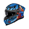 Studds Helios Superman Edition Matt Blue Blue Full Face Helmet