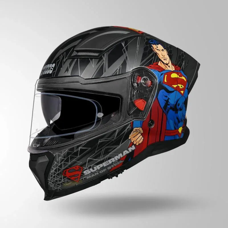 Studds Helios Superman Edition Matt Grey N1 Full Face Helmet