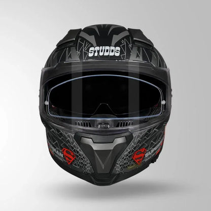 Studds Helios Superman Edition Matt Grey N1 Full Face Helmet