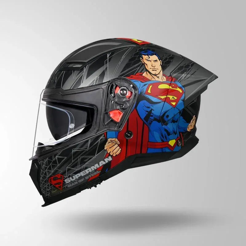 Studds Helios Superman Edition Matt Grey N1 Full Face Helmet