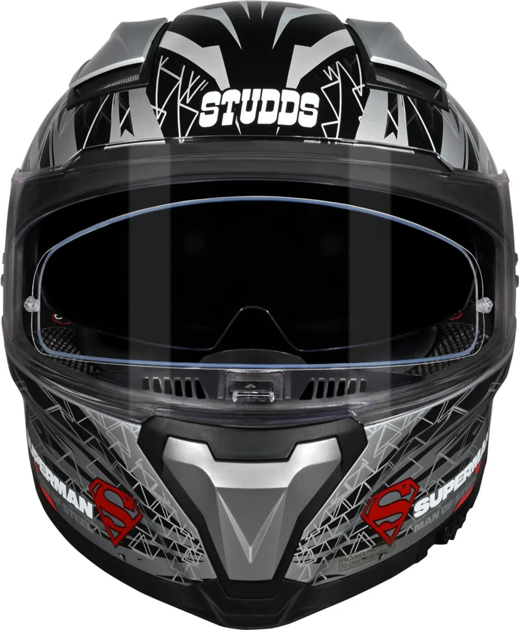 Studds Helios Superman Edition Silver N1 Full Face Helmet
