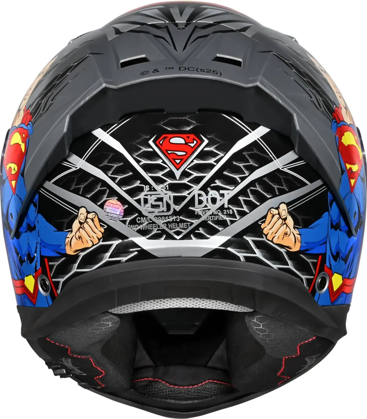 Studds Helios Superman Edition Silver N1 Full Face Helmet