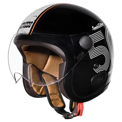 Studds Jet 50 With Black N4 Half Face Helmet