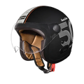 Studds Jet 50 With Short Matt Black Grey N4 Half Face Helmet