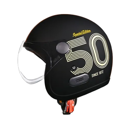 STUDDS Jet 50 With Short Matt Black N5 Half Face Helmet