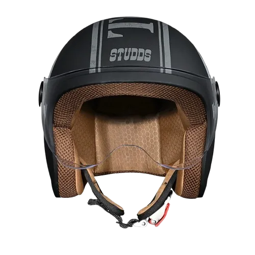 Studds Jet Toxic Matt Black Grey Full Face Helmet