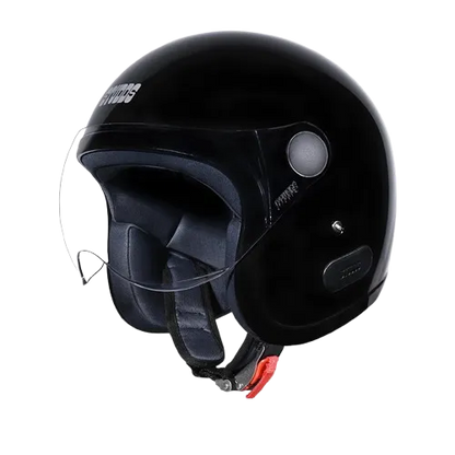 STUDDS Jet With Short Black Half Face Helmet