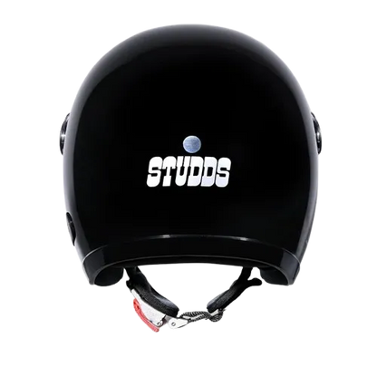 STUDDS Jet With Short Black Half Face Helmet