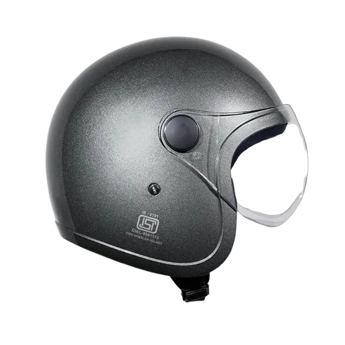 STUDDS Jet With Short Gun Grey Half Face Helmet