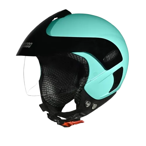 Studds Marshall Kids Black Pastel Green Half Face Helmet
