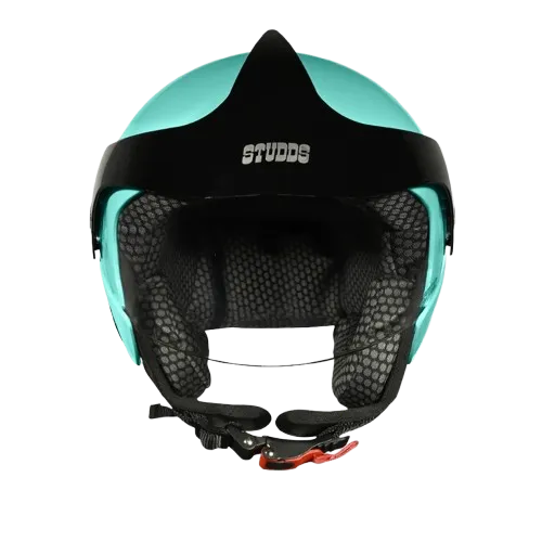 Studds Marshall Kids Black Pastel Green Half Face Helmet