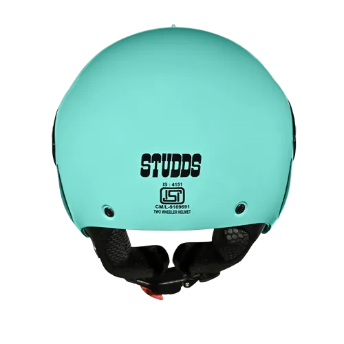 Studds Marshall Kids Black Pastel Green Half Face Helmet