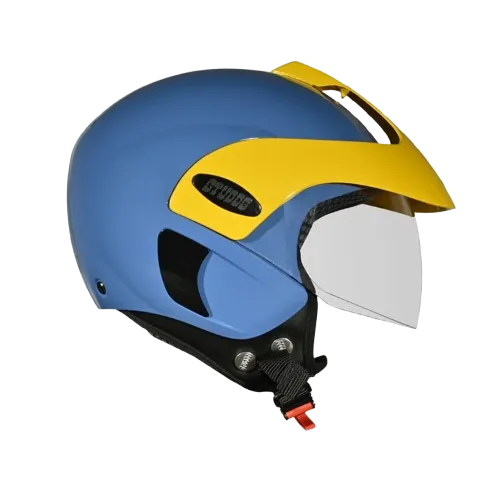 Studds Marshall Kids Blue Yellow Half Face Helmet
