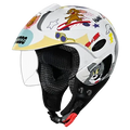 Studds Marshall Kids Tom and Jerry Grey Yellow Half Face Helmet