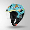 Studds Marshall Kids Tom&Jerry Green Grey Yellow Half Face Helmet