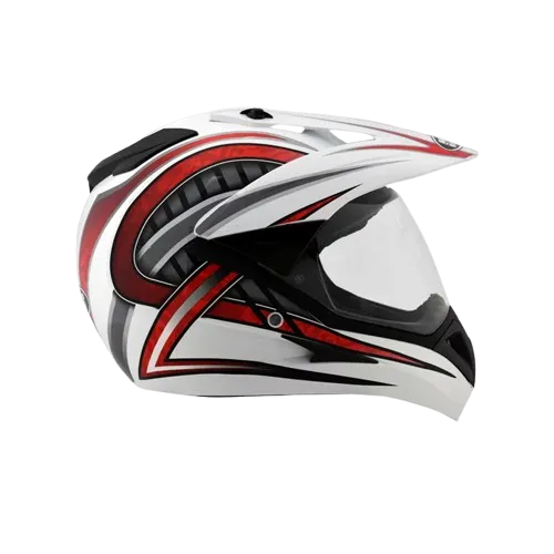 STUDDS Motocross D2 White N2 Or Off Road Helmet