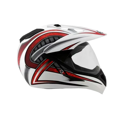 STUDDS Motocross D2 White N2 Off Road Helmet