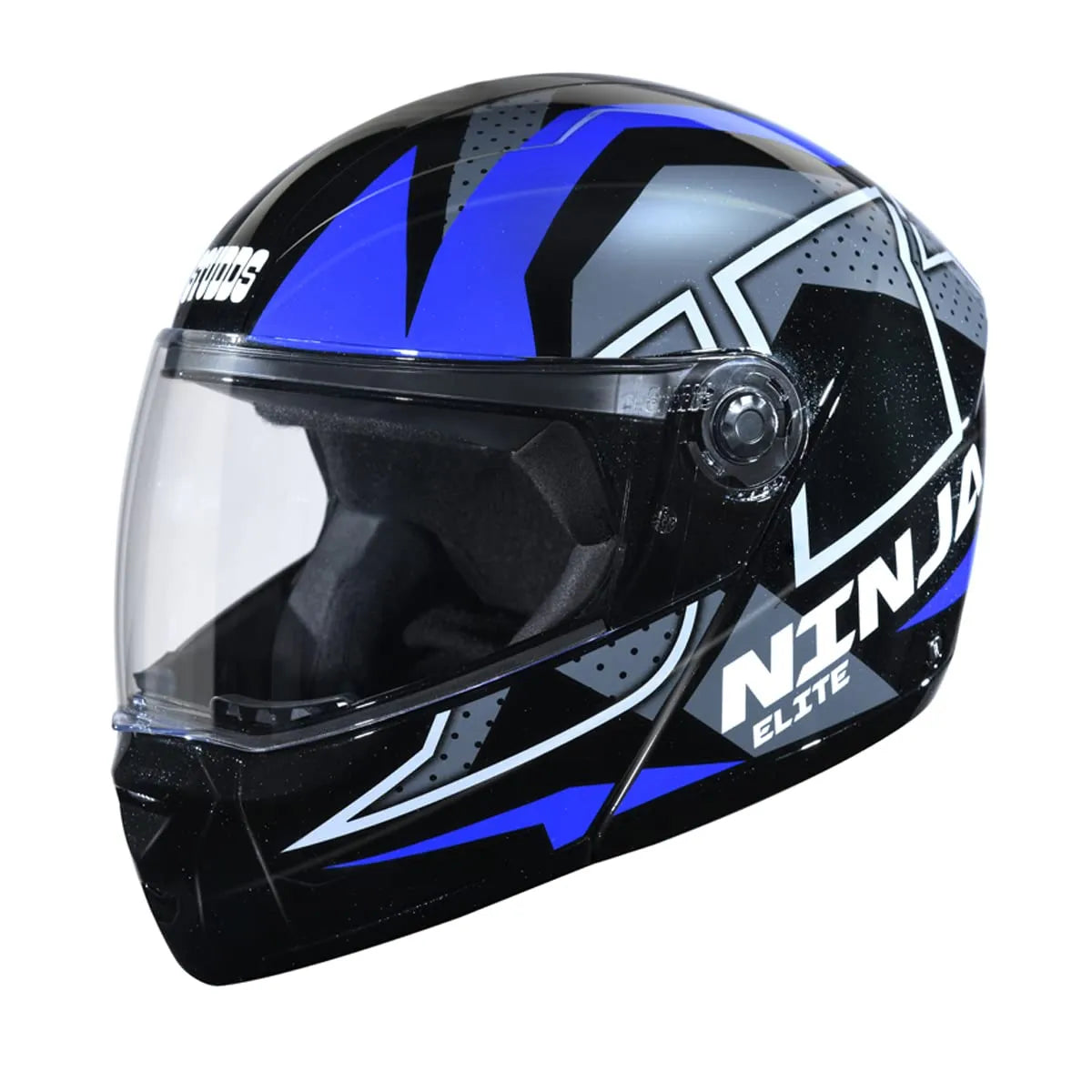 Studds Ninja Elite Super D6 Black N1 Flip Up Helmet