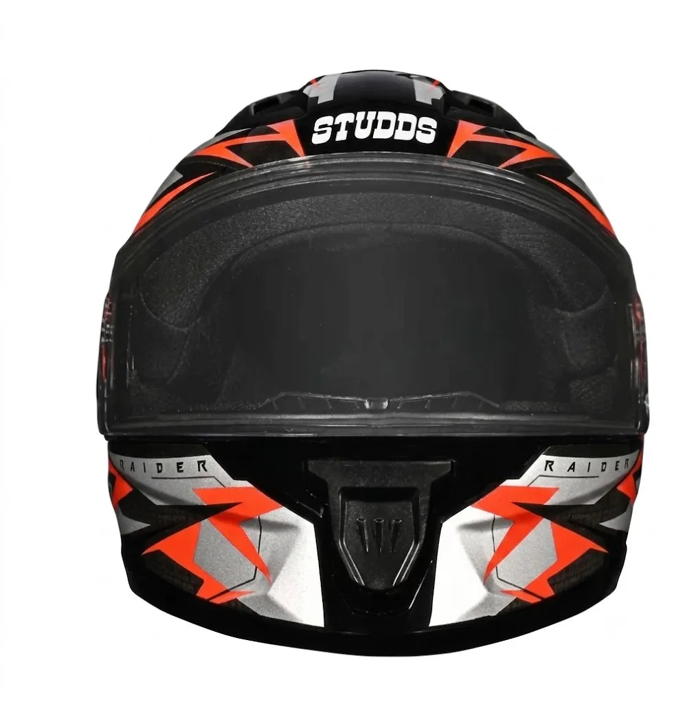 STUDDS Raider Super D1 Black N2 Red Full Face Helmet
