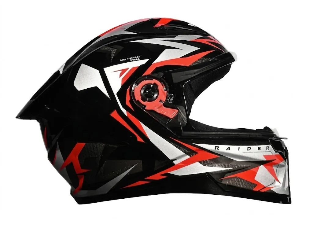 STUDDS Raider Super D1 Black N2 Red Full Face Helmet