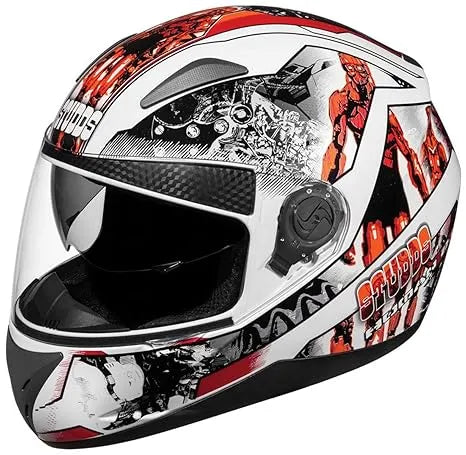 STUDDS Shifter D7 White N10 Full Face Helmet