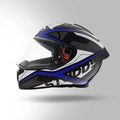 Studds Thunder Communication Black Blue Full Face Helmet