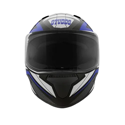 Studds Thunder Communication Black Blue Full Face Helmet
