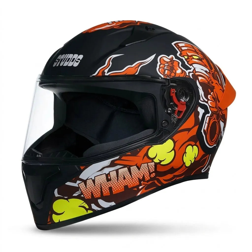 STUDDS Thunder D10 Black N10 Full Face Helmet
