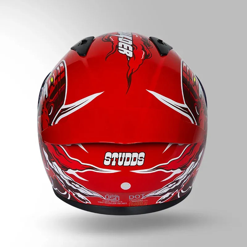 STUDDS Thunder D10 Red N2 Full Face Helmet