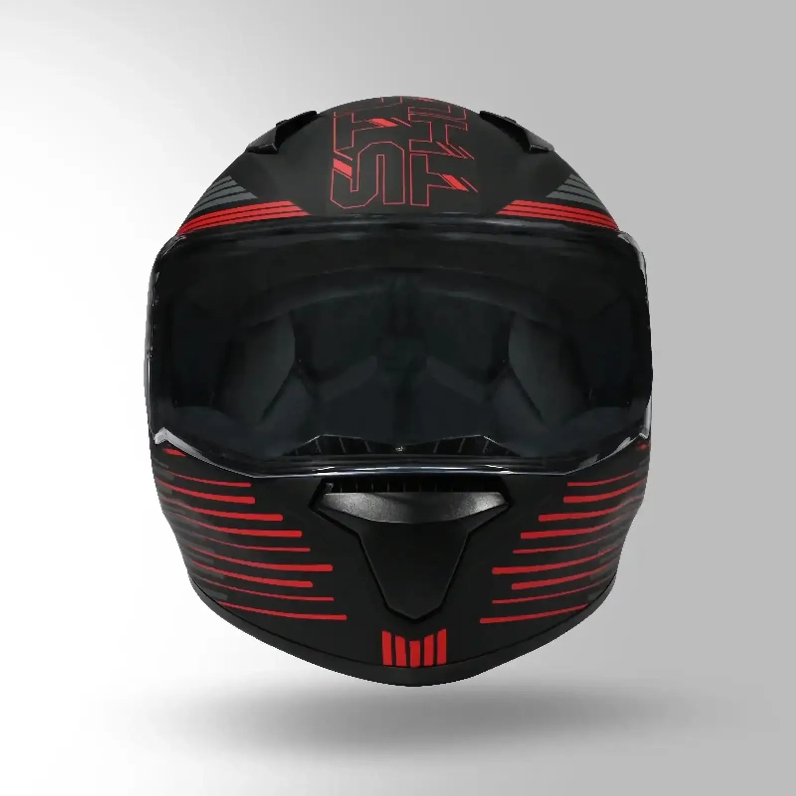 STUDDS Thunder D11 Black N2 Red Full Face Helmet