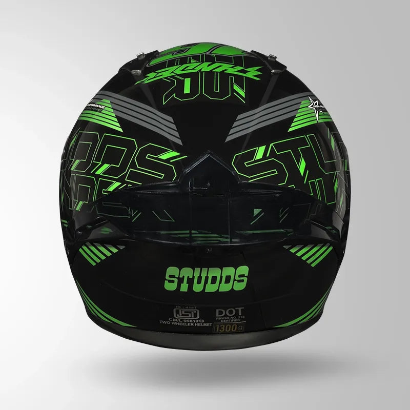 STUDDS Thunder D11 Black N3 Full Face Helmet