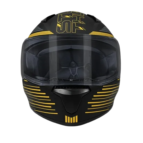 STUDDS Thunder D11 Black Yellow N5 Full Face Helmet