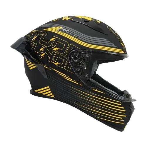 STUDDS Thunder D11 Black Yellow N5 Full Face Helmet