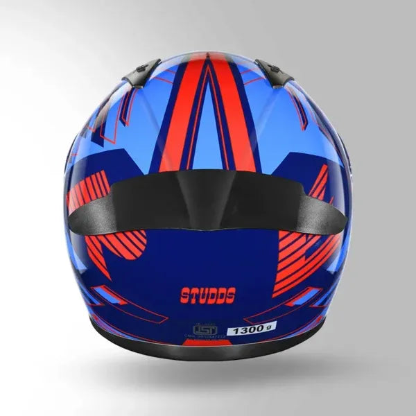 STUDDS Thunder D3 Matt Blue N2 Full Face Helmet