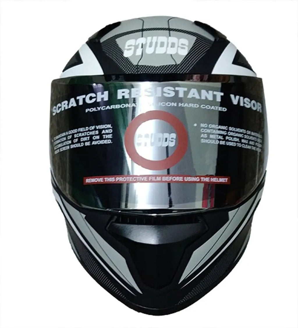 STUDDS Thunder D4 Black Grey N6 Bluetooth Full Face Helmet