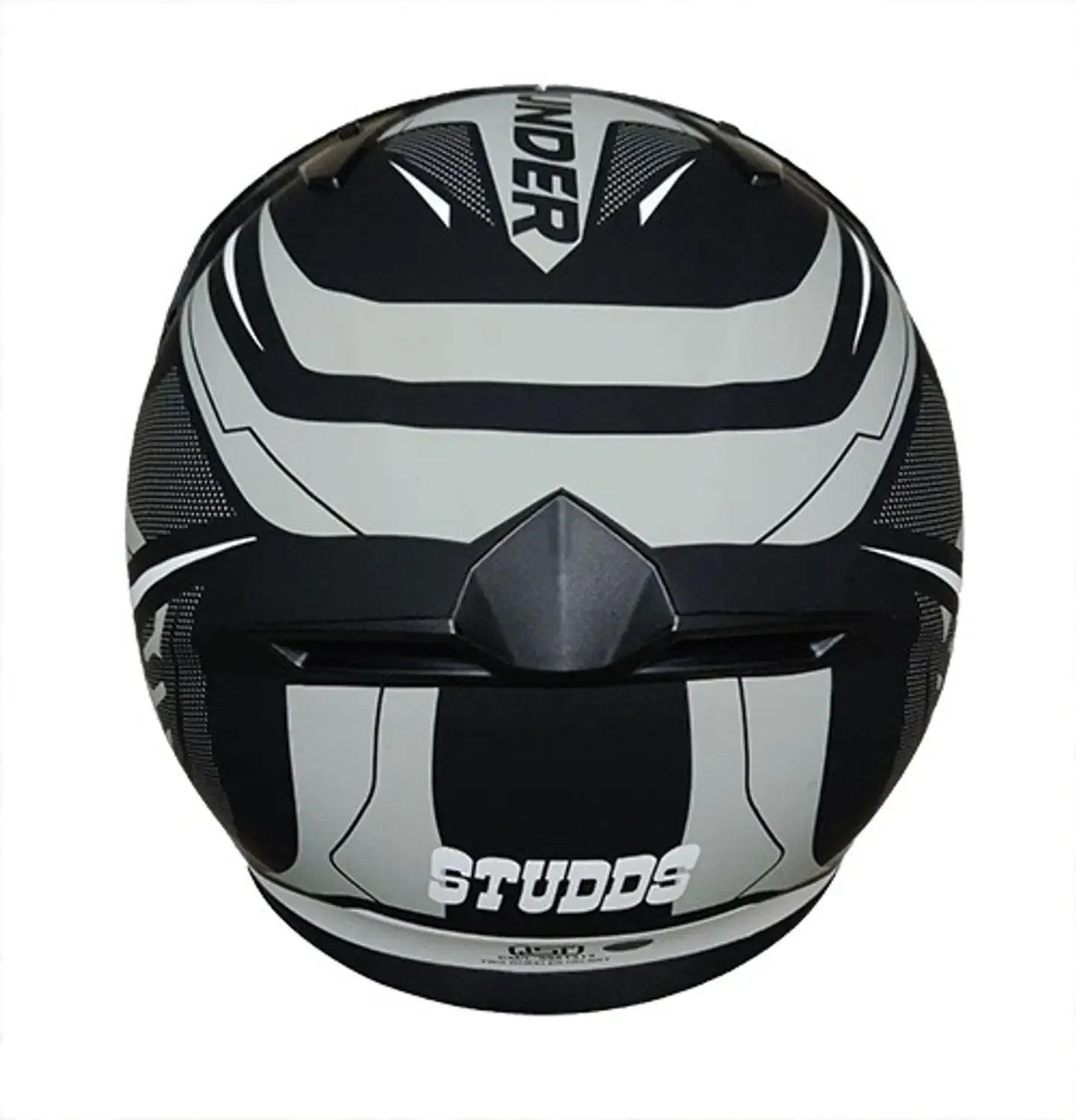 STUDDS Thunder D4 Black Grey N6 Bluetooth Full Face Helmet
