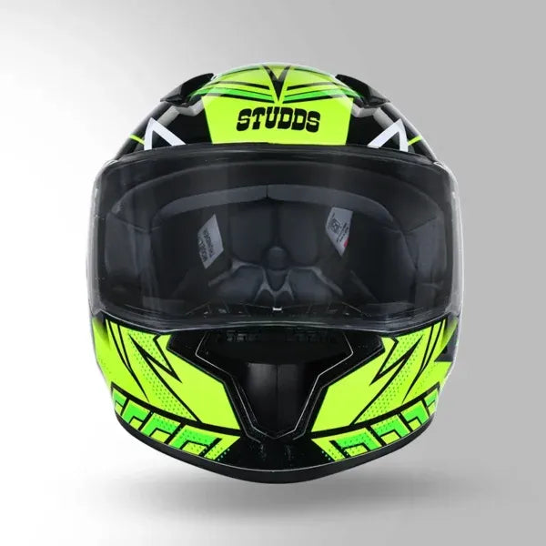 STUDDS Thunder D5 Black Green N5 Full Face Helmet