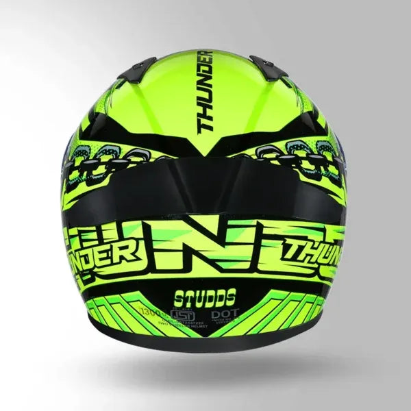 STUDDS Thunder D5 Black Green N5 Full Face Helmet